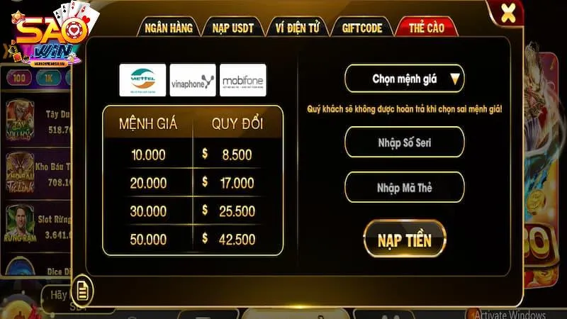 điều khoản sử dụng giao dịch tối thiểu