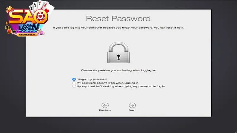 quên mật khẩu saowin lưu ý quan trọng